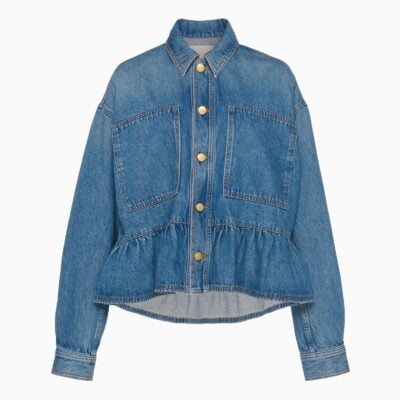 Ulla Johnson The Arquette Denim Peplum Jacket - Image 1