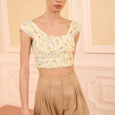 Ulla Johnson Sylvie Off the Shoulder Crop Top - Image 1
