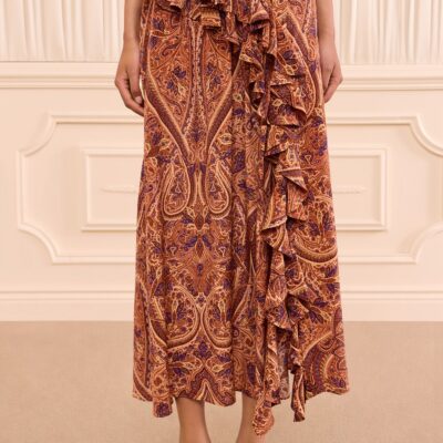 Ulla Johnson Riele Cascading Ruffle Silk Skirt - Image 2