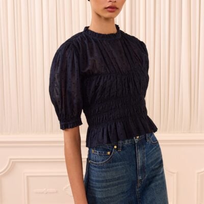 Ulla Johnson Rae Short Sleeve Cotton Top - Image 1