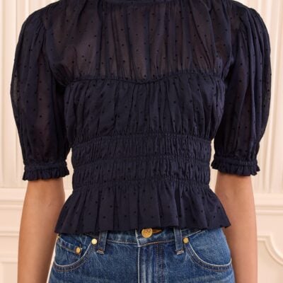 Ulla Johnson Rae Short Sleeve Cotton Top - Image 2
