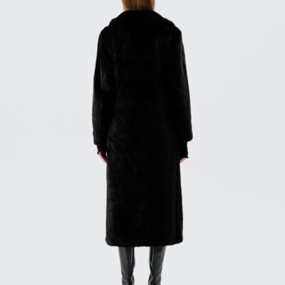 Unreal Fur Black Bird Coat - Image 2