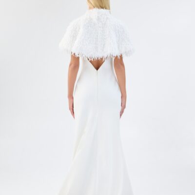 Unreal Fur White Wedding Capelet - Image 2