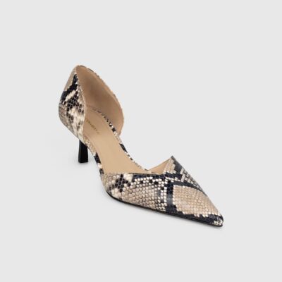 Victoria Beckham Victoria Angle D'Orsay Pump 55 Snake Print Leather - Image 1