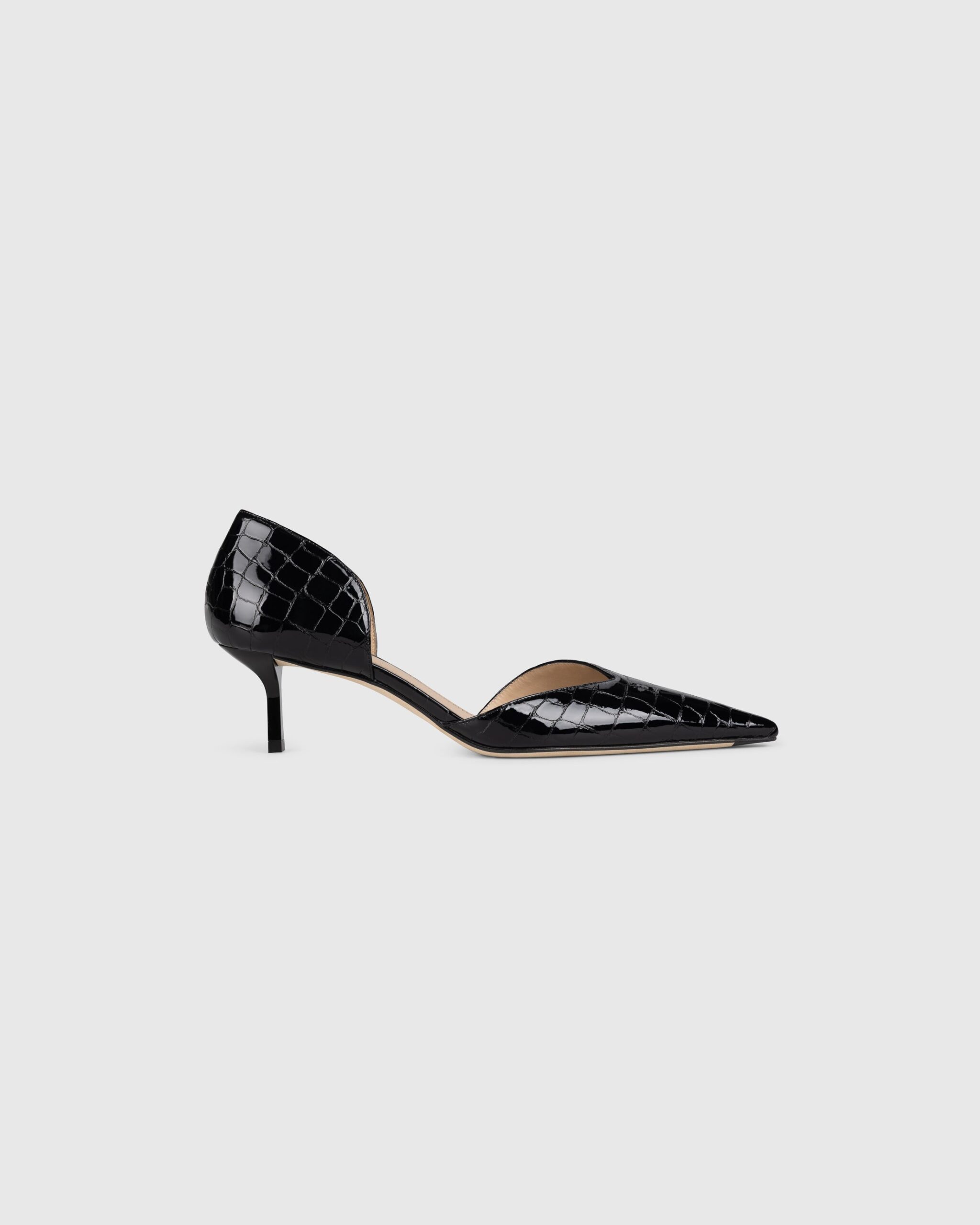 MNVBK140826065424021_2 Victoria Beckham Victoria Angle D'Orsay Pump 55 Croc Embossed Leather - Image 2