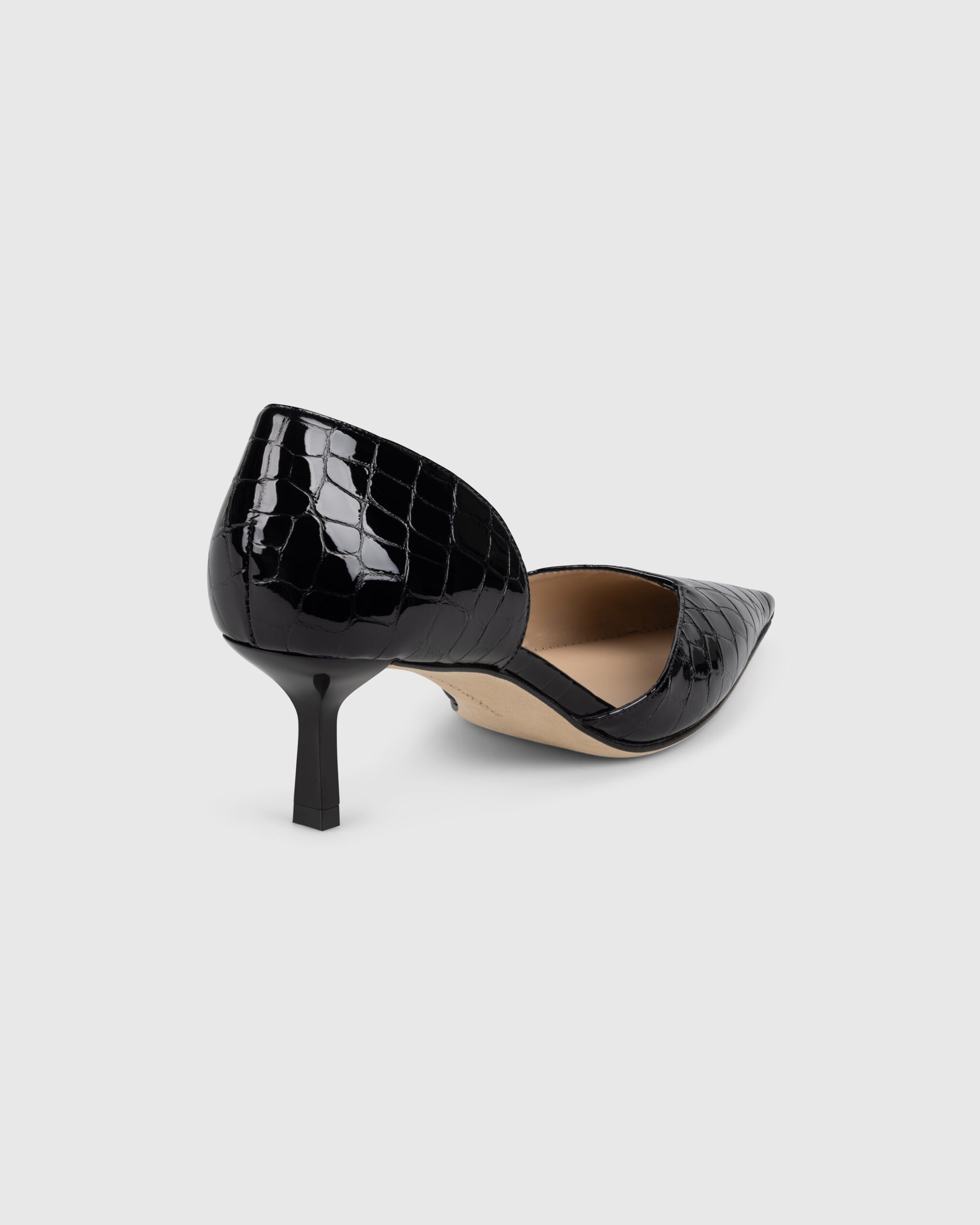 MNVBK140826065424021_3 Victoria Beckham Victoria Angle D'Orsay Pump 55 Croc Embossed Leather - Image 3