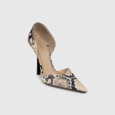 Victoria Beckham Victoria Angle D'Orsay Pump 115 Snake Print Leather - Image 1