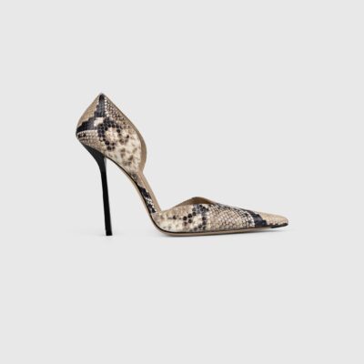 Victoria Beckham Victoria Angle D'Orsay Pump 115 Snake Print Leather - Image 2