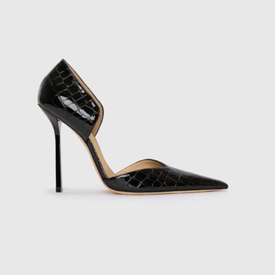 Victoria Beckham Victoria Angle D'Orsay Pump 115 Croc Embossed Leather - Image 2