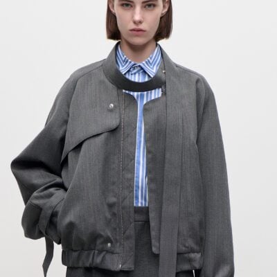 Victoria Beckham Scarf Bomber Jacket - Image 1