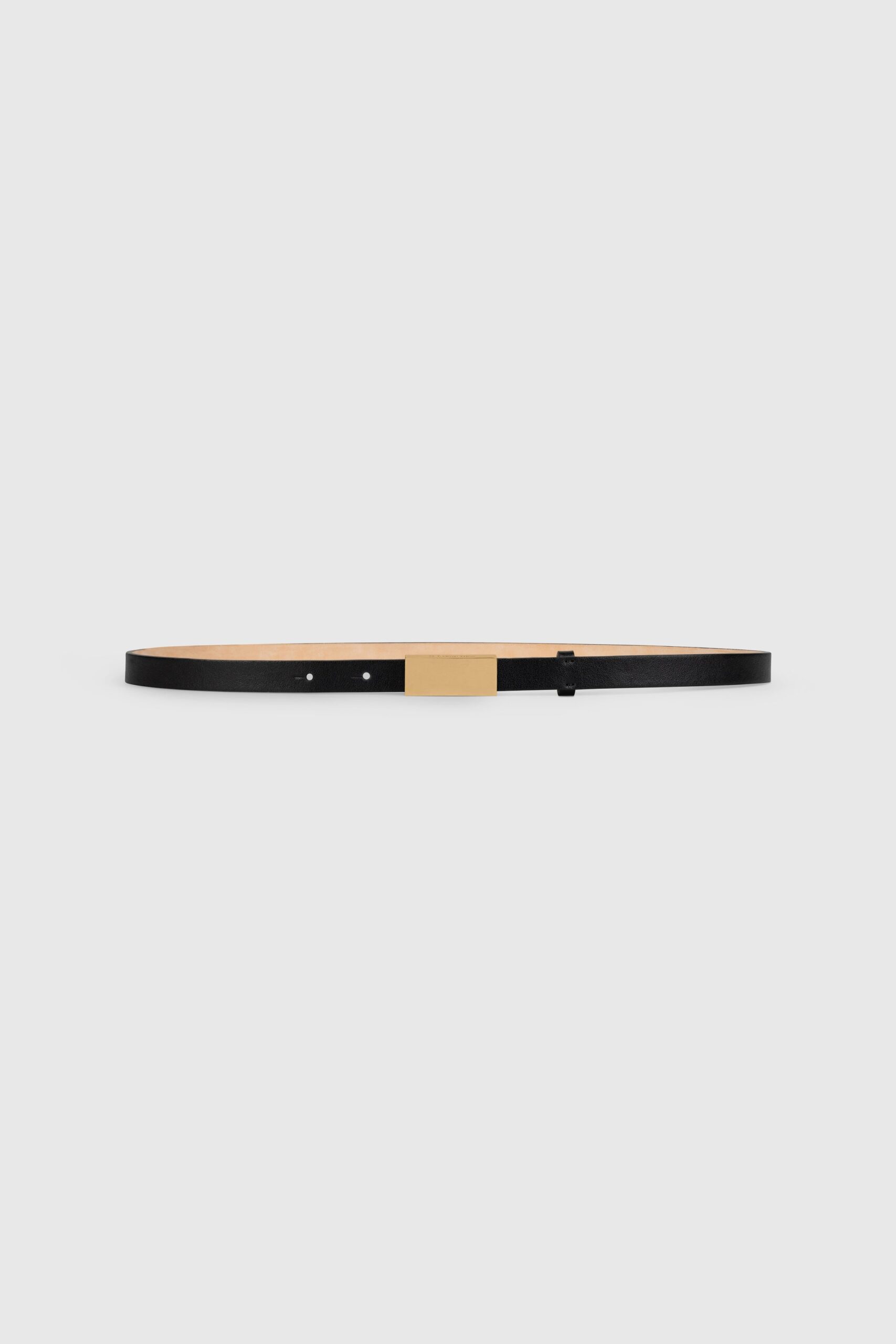 Victoria Beckham Portofino Mirror Belt Micro 15mm Shiny Calf Leather - Image 1