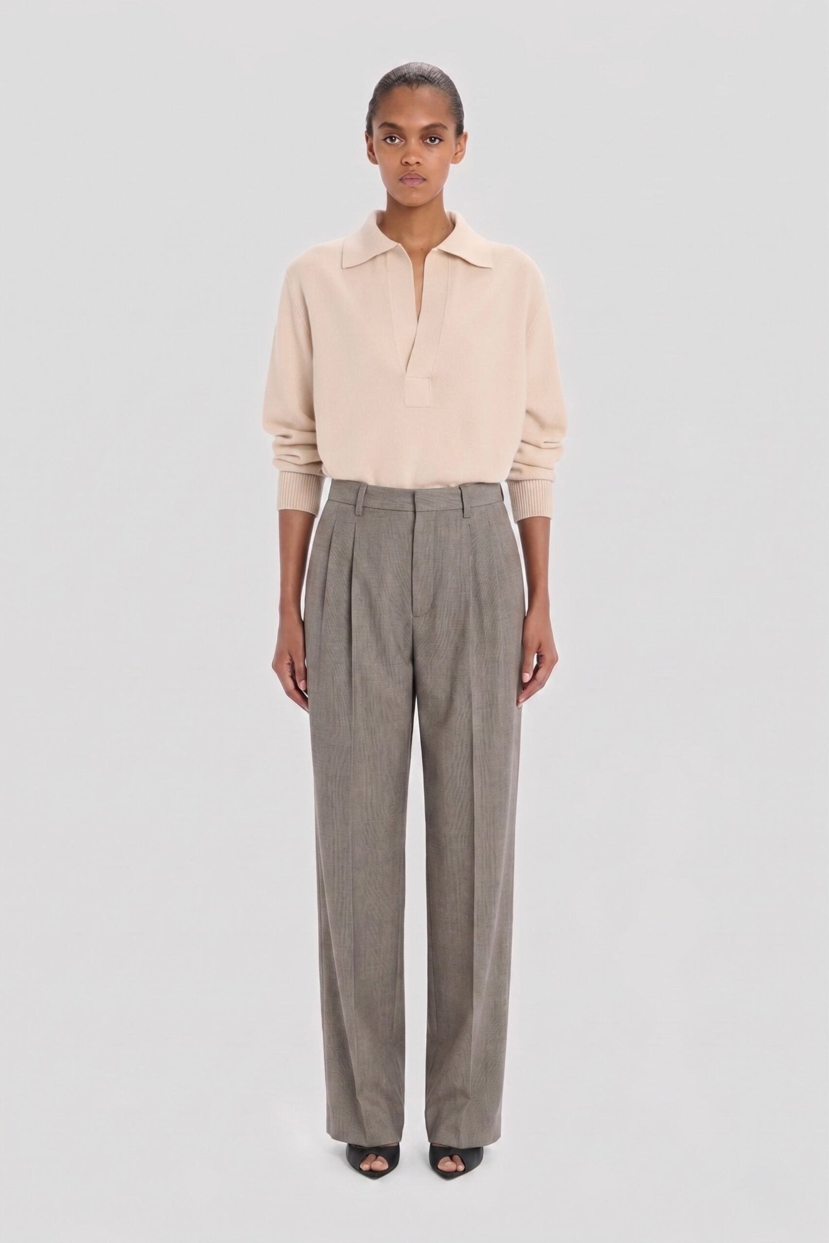 Victoria Beckham Pleated Trouser - Image 1