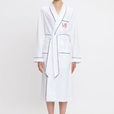 Victoria Beckham Piping Detail Pyjama Robe - Image 1