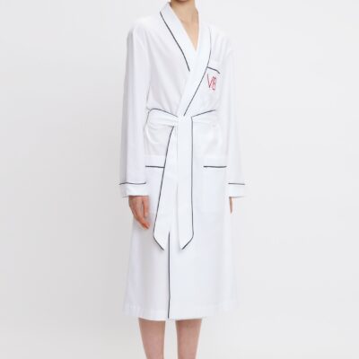 Victoria Beckham Piping Detail Pyjama Robe - Image 2