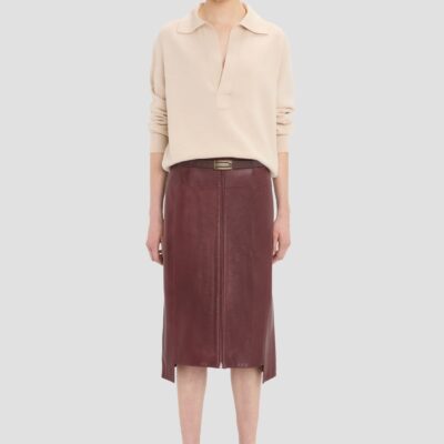 Victoria Beckham Leather Skirt - Image 1