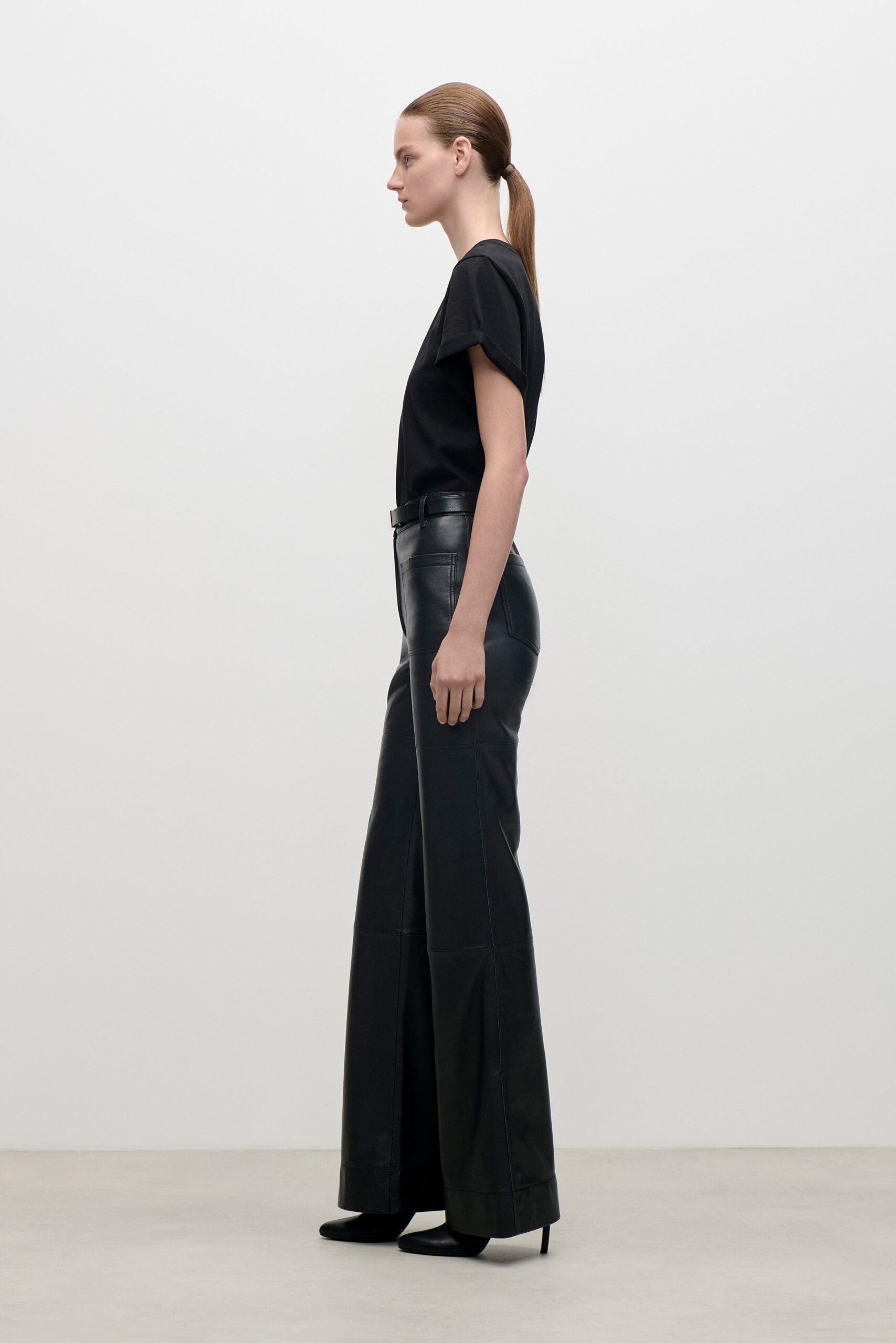 MNVBK140826065424081_2 Victoria Beckham Leather Alina Trouser - Image 2