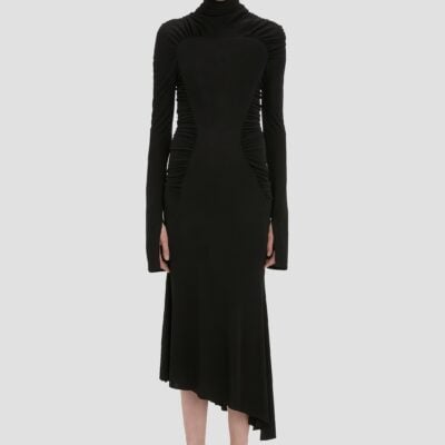 Victoria Beckham High Neck Midi Dress - Image 1