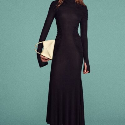 Victoria Beckham High Neck Midi Dress - Image 2