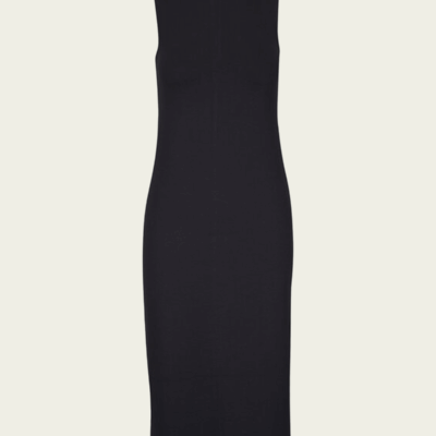 Vince. Side-Slit Sleeveless Turtleneck Dress - Image 1