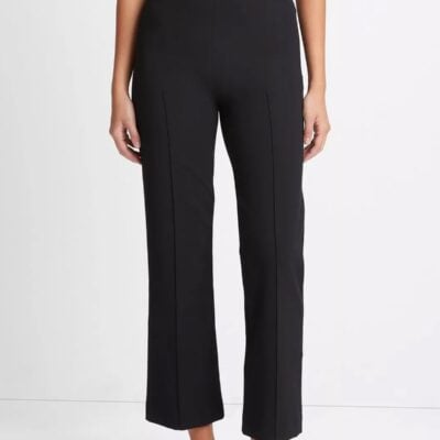Vince. Mid-Rise Pintuck Crop Flare Pant - Image 1