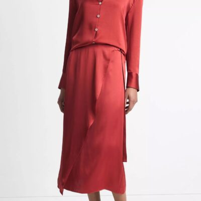 Vince. Draped D-Ring Wrap Skirt - Image 1