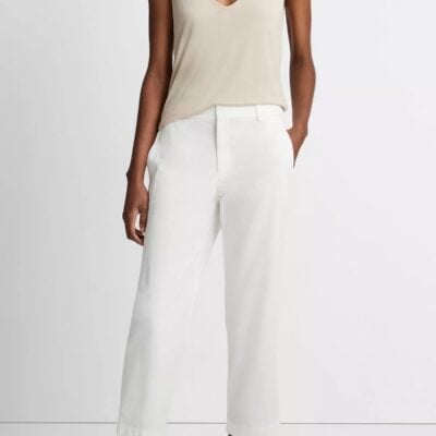 Vince. Low-Rise Washed Cotton Crop Pant - Image 1