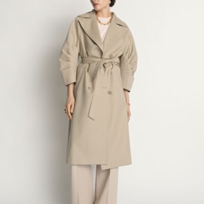 Veronika Maine Wool Cocoon Sleeve Trench - Image 1