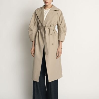Veronika Maine Wool Cocoon Sleeve Trench - Image 2