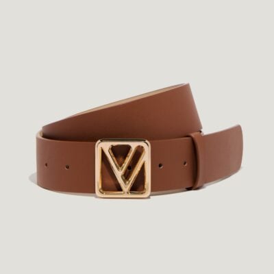 Veronika Maine Vm Buckle Cognac Leather Belt - Image 1