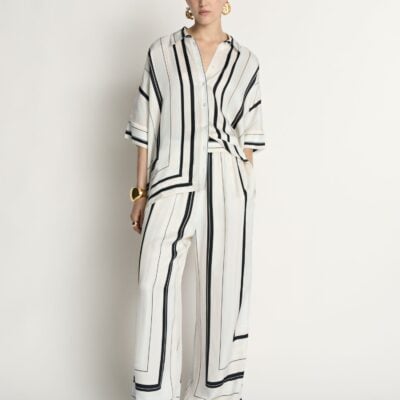 Veronika Maine Twill Scarf Print Shirt - Image 1