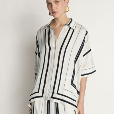 Veronika Maine Twill Scarf Print Shirt - Image 2