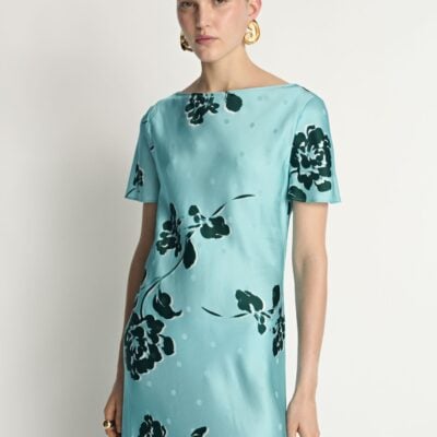 Veronika Maine Stamp Floral Bias Dress - Image 2