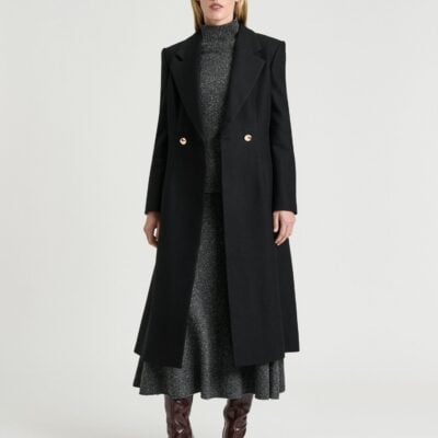 Veronika Maine Italian Light Wool Double Breasted Coat - Image 1
