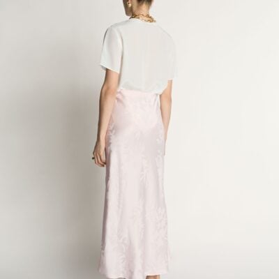 Veronika Maine Floral Jacquard Bias Skirt - Image 2