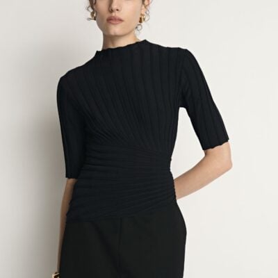 Veronika Maine Engineered Ribbed Top - Image 2