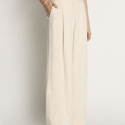 Veronika Maine Embroidered Stripe Wide Leg Pant - Image 2