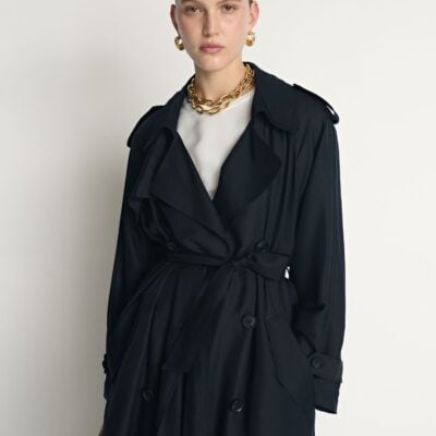 Veronika Maine Drapey Twill Belted Trench - Image 2