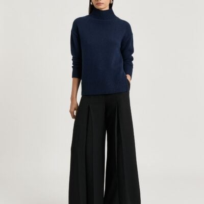 Veronika Maine Double Weave Wide Leg Pant - Image 1