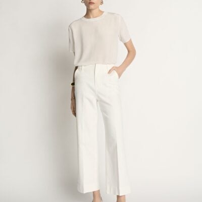 Veronika Maine Denim High Rise Cropped Jean - Image 1