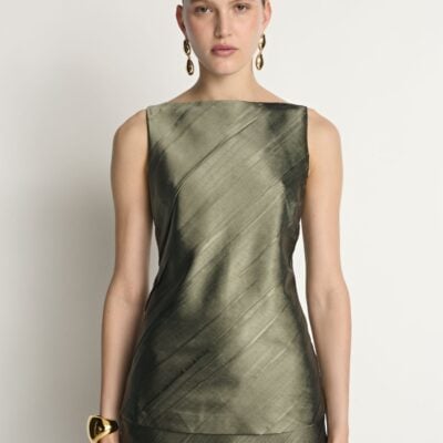 Veronika Maine Crinkle Satin Top - Image 1