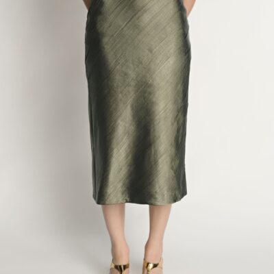 Veronika Maine Crinkle Satin Skirt - Image 2
