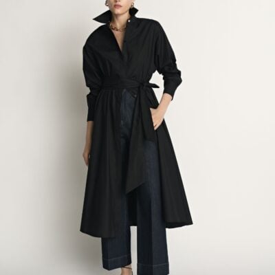 Veronika Maine Cotton Tie Belt Shirtdress - Image 1