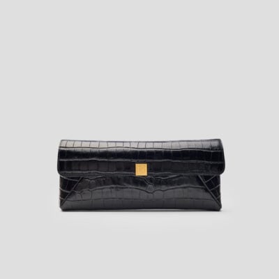 Viktoria & Woods Felix Croc Embossed Clutch - Image 1