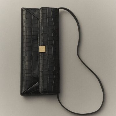 Viktoria & Woods Felix Croc Embossed Clutch - Image 2