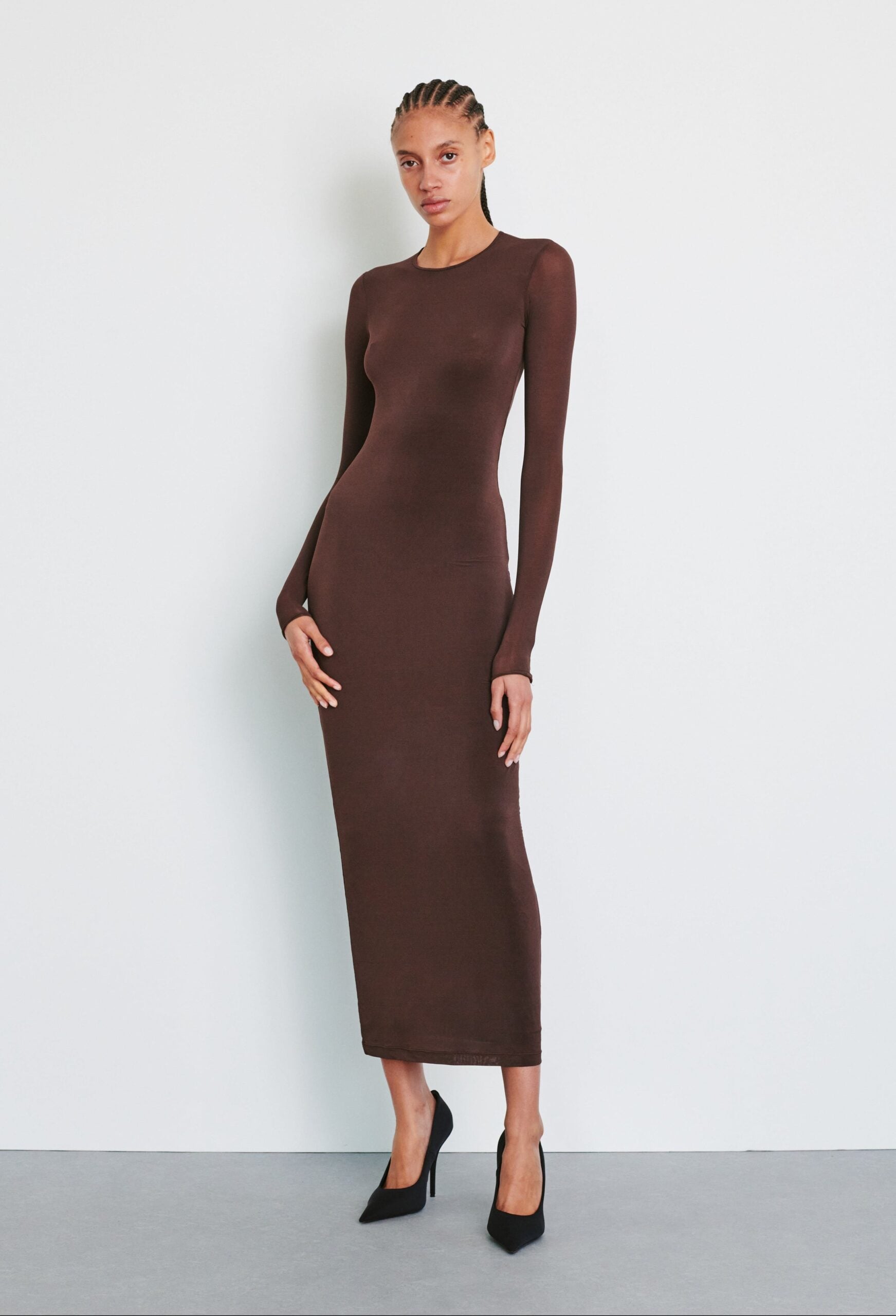 WARDROBE.NYC Sheer Dress Midi - Image 1