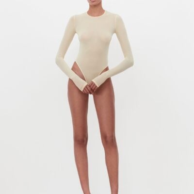 WARDROBE.NYC Sheer Bodysuit - Image 1