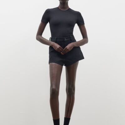 WARDROBE.NYC Opaque Tee Bodysuit - Image 1