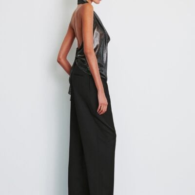 WARDROBE.NYC Metallic Halter Blouse - Image 2