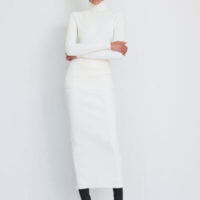 WARDROBE.NYC Matte Column Skirt - Image 1