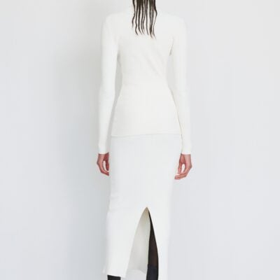 WARDROBE.NYC Matte Column Skirt - Image 2